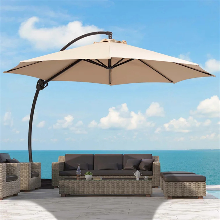 11FT Curvy Cantilever Patio Offset Gantung Payung