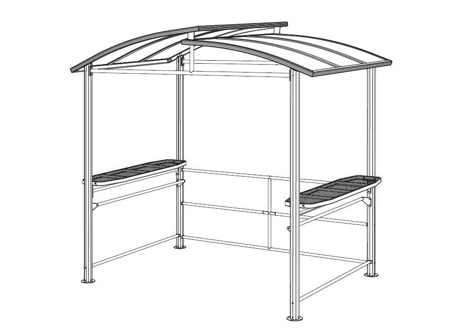 Cara memasang gazebo BBQ 8 kaki x 5 kaki Arahan Hardtop