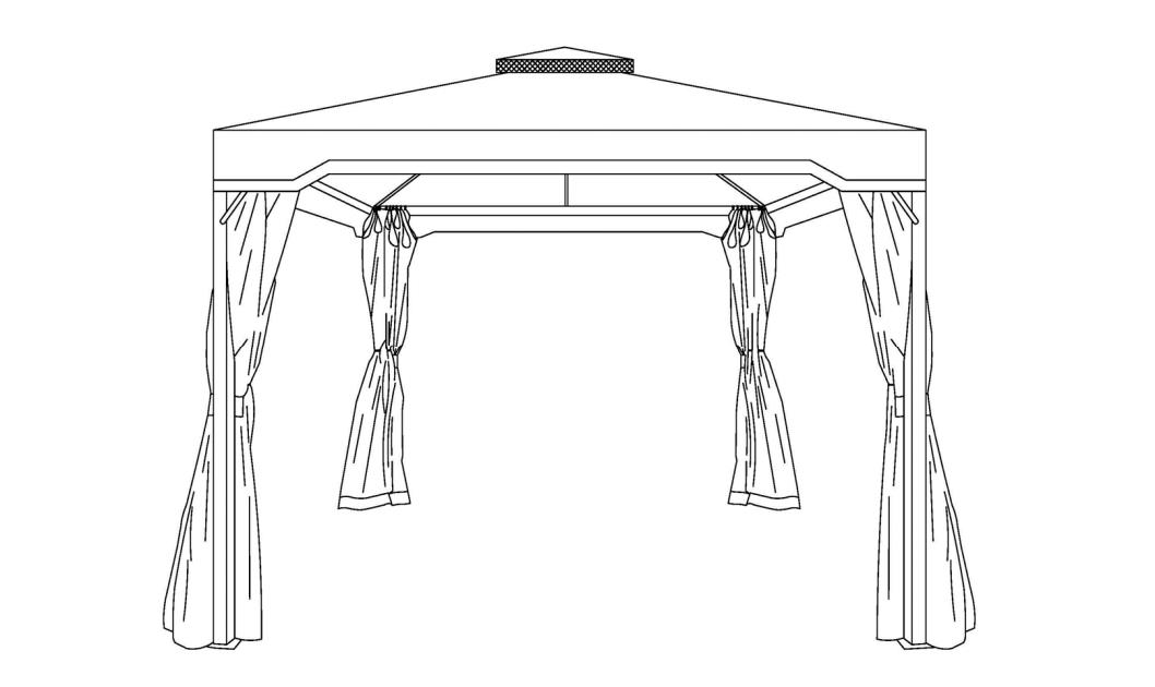 10 kaki x 10 kaki Panduan Pemasangan Gazebo Patio Besi