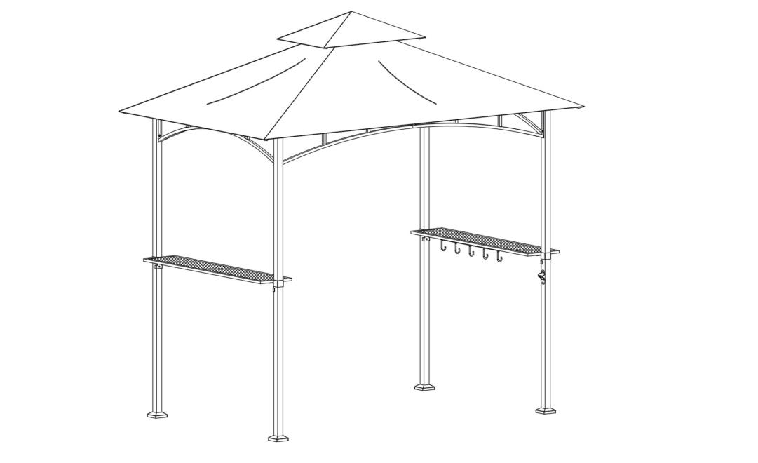Arahan Pemasangan Gazebo Steel Grill