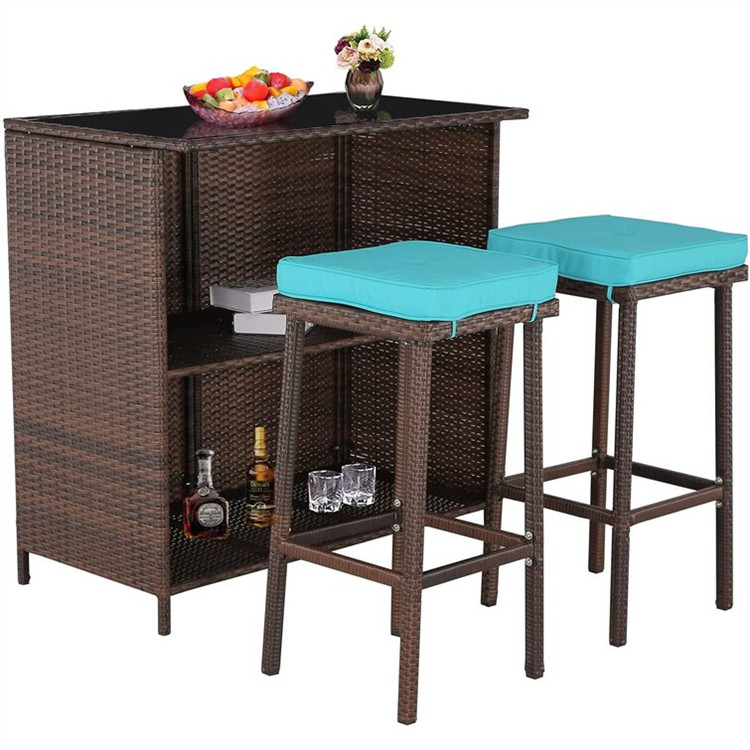 Set Bar Rotan Patio 3 Keping