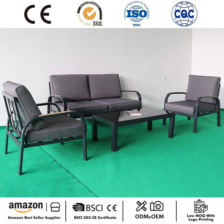 Set Perbualan Aluminium Perabot Patio 4 Keping