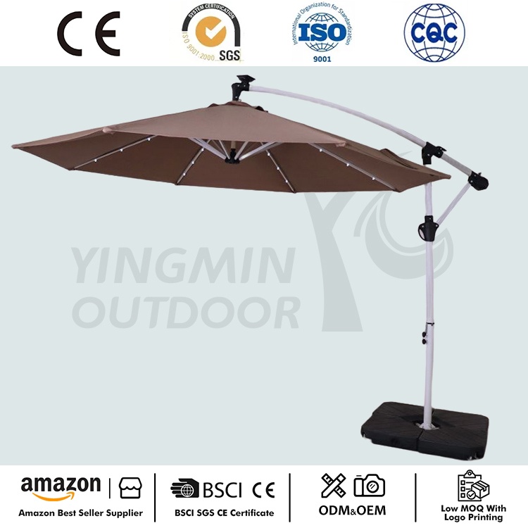 Payung LED Solar Cantilever Patio 10FT terbaharu