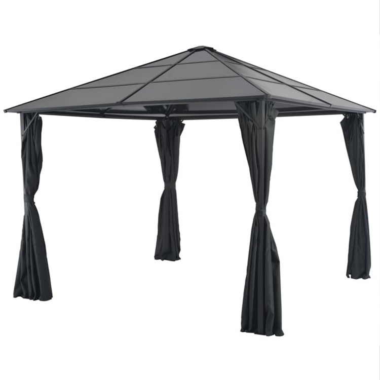 Gazebo Teras Dengan Aluminium Langsir
